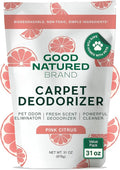 Good Natured Brand | Carpet Deodorizer & Freshener Powder | 31 oz Pet Odor Eliminator for Strong Odor & Pet Urine | Fresh Natural Pink Citrus Scent | Safe for Homes with Pets
