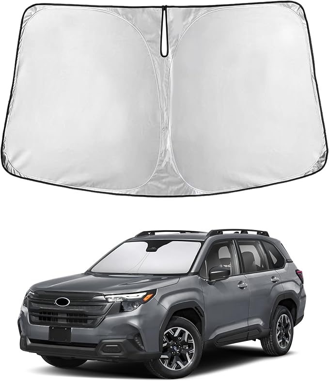 EcoNour Windshield Sun Shade for Subaru Forester 2025–2026, Sun Visor for Front Windshield & Window Sunshade Cover, UV Heat Blocker & Protector, Car Accessories