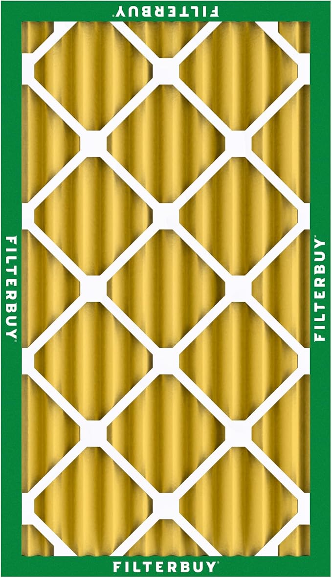 Filterbuy 12x24x4 Air Filter MERV 11 Superior Pet & Allergy Defense (2-Pack), Electrostatic Pleated HVAC AC Furnace Filters Replacement, Made in USA (Actual Size: 11.50 x 23.38 x 3.63)