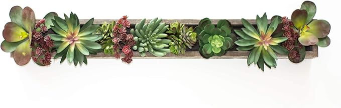 BARNWOODUSA Rustic Centerpiece Barnwood Box Dining Room Table Decorations for Home Décor Coffe Table Décor Planter Box Fireplace Mantel Farmhouse Ornament 35.5" L