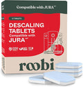 Roobi Jura Compatible Descaling Tablets. 12 Jura Descaling Tablets for Automatic Espresso Coffee Machines. 100% Vegan, Carbon Neutral.