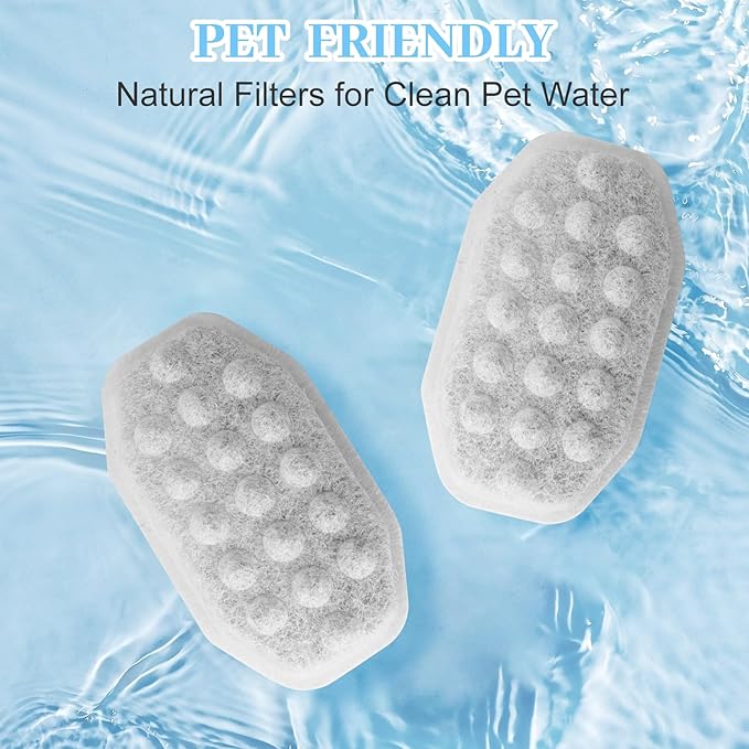 32 Pcs Cat Water Fountain Replacement Filters & Pre-Filter Sponges for Rellaty Neareal 108oz/3.2 Stainless Steel Pet Water Fountain Automatic Pet Fountain with Water Level Window