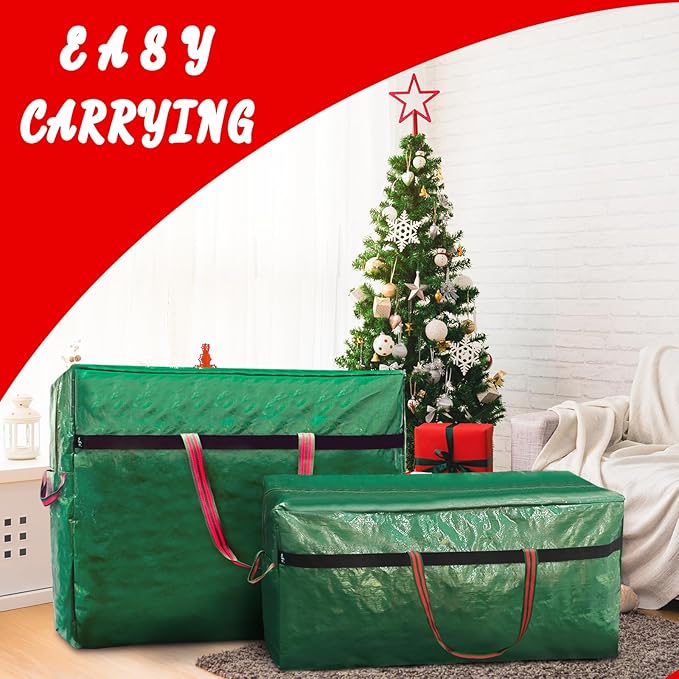 Christmas Tree Bag Storage 6FT Heavy Duty Waterproof Christmas Tree Storage Bag for Artificial Christmas Tree Green