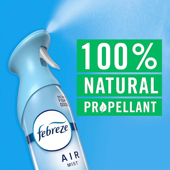 Febreze Air Mist, Air Freshener Spray, Odor Fighting Room Spray, Deodorizer for Home Bathroom Kitchen Office Apartment Dorm Room Classroom, Unstopables Fresh Scent, 8.1oz (Pack of 6)