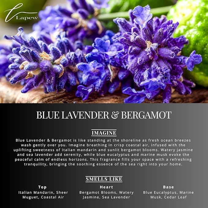 Lapew Blue Lavender & Bergamot Scented Mop Soap Concentrate 36 oz | Premium Fragranced Floor Cleaner | Streak-Free | Hard Floor Cleaning Solution | Eco Friendly | Made in USA