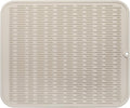 MicoYang Silicone Dish Drying Mat for Multiple Usage,Easy clean,Eco-friendly,Heat-resistant Silicone Mat for Kitchen Counter or Sink,Refrigerator or Drawer Liner Tapioca 2XL 24 inches x 18 inches