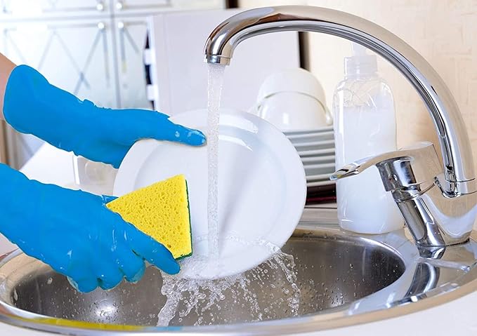 Kitchen Sponges for Washing Dishes, Non-Scratch Cellulose Dish Scrub Sponges, Cleaning Sponges for Household Use, Safe Cleaning Products, Kitchen Sponges Pack of 24, by Superio