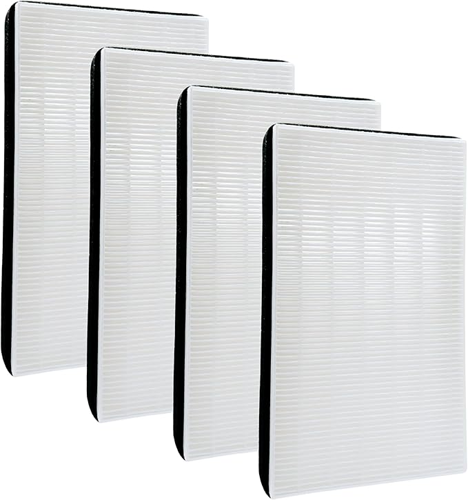 Nispira F1 C01 T02 HEPA Replacement Filter for 3M Filtrete Room Air Purifier FAP-C01-F1, FAP-T02-F1, FAP-C01BA-G1, FAP-T02WA-G1, FAP-ST02W, FAP-ST02N. 12 in. x 6.75 in. Part FAPF-F1-A. 4 Pack