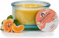 Bluecorn Beeswax 3-Wick Candle, 100% Pure Bees Wax, Tangerine & Geranium Essential Oil Candle Wax, Soy Free, Clean Burning, Long Lasting, Gifts for Women & Men, American Made, 10 Oz