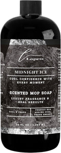 Lapew Midnight Ice Scented Mop Soap Concentrate 36 oz | Premium Fragranced Floor Cleaner | Streak-Free | Hard Floor Cleaning Solution | Eco Friendly | Made in USA (Black Ice)