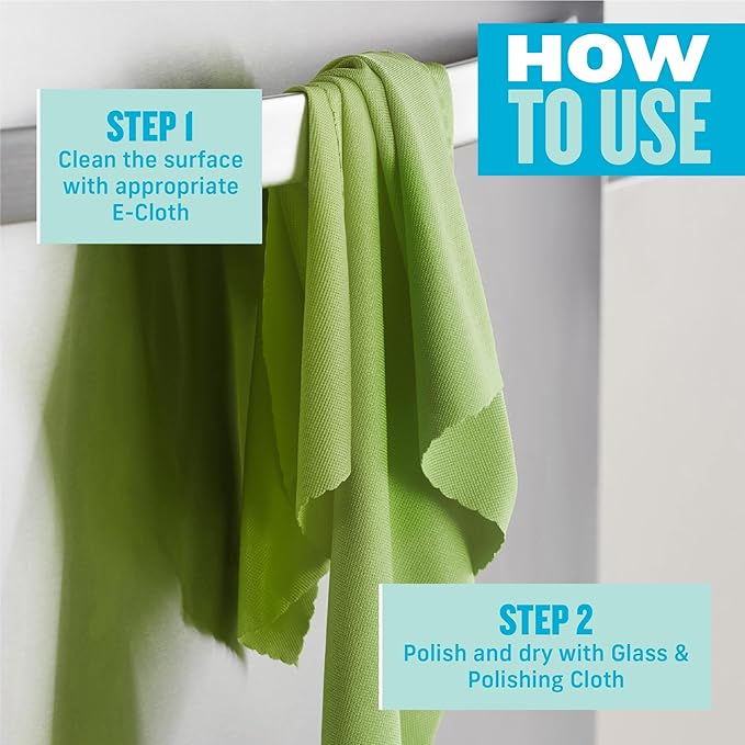E-Cloth Polishing Microfiber Cleaning Cloth, 4-Pack - Microfiber Polishing Towels for Cars, Windows, & More