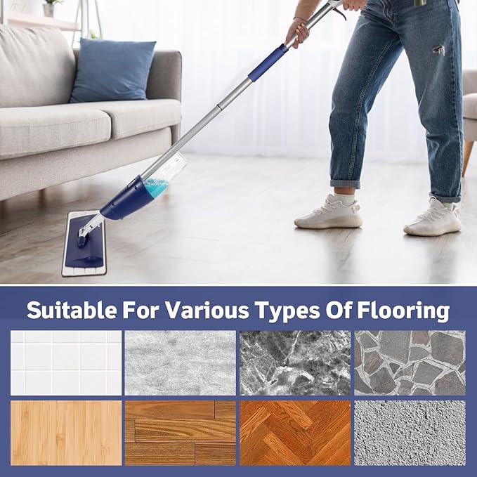 AmaVins 3 Pack Microfiber Cleaning Pads for Bona Mop, Reusable Microfiber Mop Pads for 18 Inch Mop, Hardwood Floor Replacement Cleaning Mop Pads, Machine Washes
