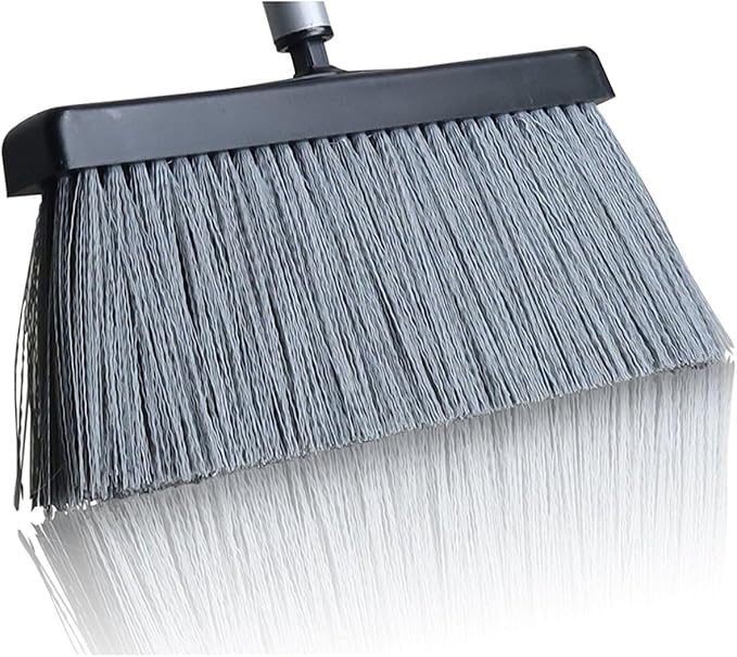 Fuller Brush Deep Reach Slender Broom – Lightweight Indoor Broom with Split-End Bristles – 11-Inch Sweeping Path – 48-Inch Handle with Hanging Hook – Black