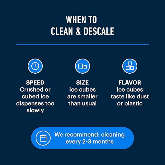 Essential Values Ice Machine Cleaner and Descaler 16 fl oz - Nickel Safe Countertop Ice Maker Cleaner - Compatible with Major Brands (Scotsman, KitchenAid, Affresh, etc.) - 6 pack
