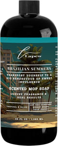 Lapew Brazilian Summers Scented Mop Soap Concentrate 36 oz | Premium Fragranced Floor Cleaner | Streak-Free | Hard Floor Cleaning Solution | Eco Friendly | Made in USA