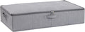 YheenLf Under Bed Storage Container, 23.6 x 11.8 x 5.9 Inch Clothes Organizer, Storage Bin With Lid With Handles for Blanket, Pillows, Shoes, Grey, 1 Pack