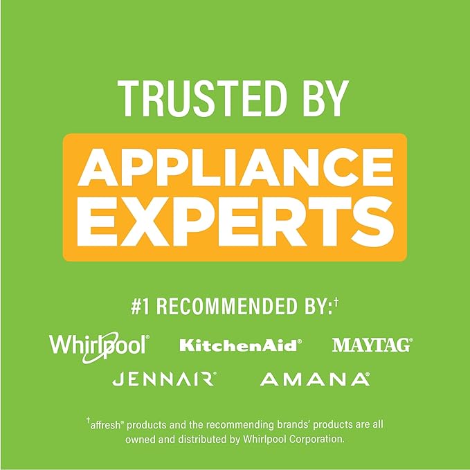 Affresh Dishwasher Cleaner, Helps Power Away Odor Causing Bacteria, Limescale, Mineral Deposits & Grime Inside Pump, Tub & Hoses, 12 Tablets, 1 Year Supply