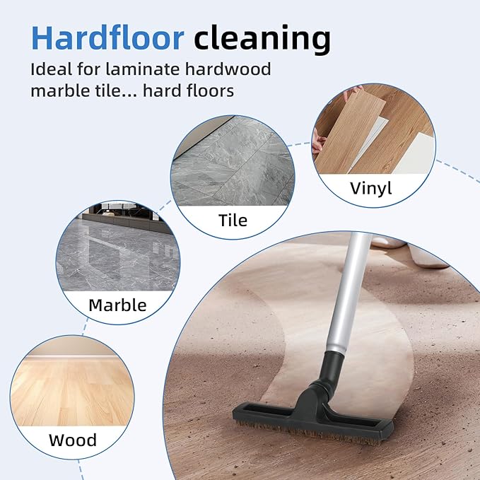 Kodahome Hardwood Floor Brush Vacuum Attachment for Shark Navigator NV350 NV360 Rotator NV500 Stratos, Corded Stick Rocket HV301 HV322, 1-1/4" Accessories with Adapters (Shark Hardfloor Brush)