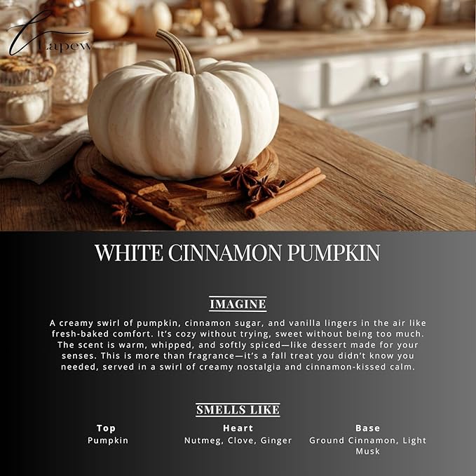 Lapew White Cinnamon Pumpkin Scented Mop Soap Concentrate 36 oz | Premium Fragranced Floor Cleaner | Streak-Free | Hard Floor Cleaning Solution | Eco Friendly | Made in USA (White Pumpkin)