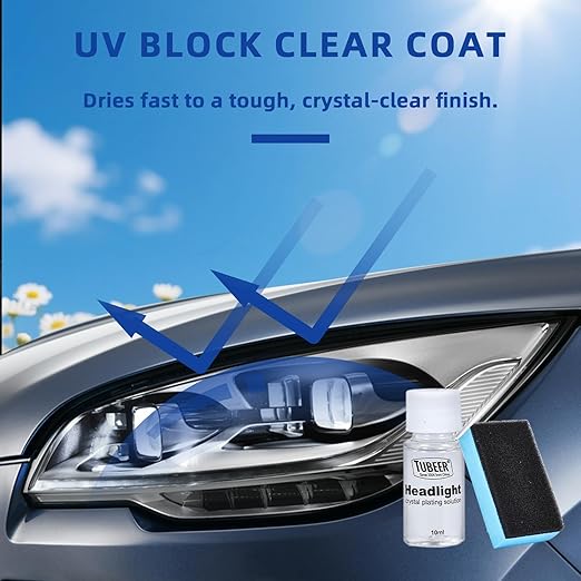 Headlight Restoration Kit - Restores Yellowed, Oxidized & Hazy Headlights to Crystal-Clear Clarity | Advanced UV Protection Sealant | No Power Tools Required, All-in-One DIY Kit for Safer Driving