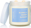 M&SENSE Bluebell Orange Blossom Scented Candle - 11.6oz Natural Soy Wax 70-Hour Burn Time Long Lasting Non Toxic 2 Wick Candle for Home Decor Birthday Gifts Easter Supplies
