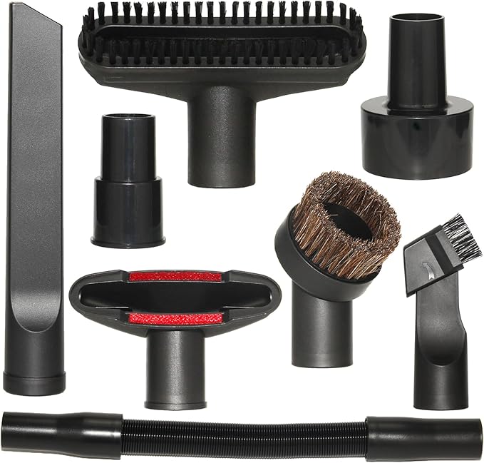 Kodahome Shop Vac Vacuum Attachments with Extension Hose Dusting Brush Crevice Tool Nozzle Multi-Tools for 1-1/4" 1-3/8" 2-1/2" Shopvac Wet Dry Vacuum Cleaner (Car Detailing Kit Interior A)
