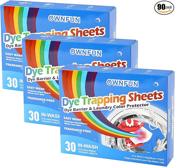 Color Catcher Sheets for Laundry Dye Absorber Sheets Prevent Color Bleeding Fragrance Free Color Grabbers for Mixed Washes Clothes Quilts