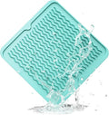 ZLR Silicone Dish Drying Mat 12" x 12" Square - Small Heat Resistant Trivet & Countertop Protector for Air Fryer, Coffee Maker - Waterproof Kitchen Drain Pad for Cups, Fruit (Mint Green)