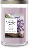 Yankee Candle Large Tumbler Scented Candle with up to 80 Hour Burn Time, Premium Plant Wax Blend for Consistent Burn, 20 oz Tumbler Candle with Room Filling Fragrance, Dried Lavender & Oak