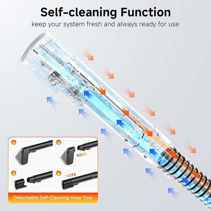 Vaconly Portable Spot Cleaner Machine for Carpet and Upholstery - 18Kpa Carpet Cleaner with Dual BrushHeads, Easy Move, Cleaning Machine for Furniture, Couch, Stairs, Car and Pet Stain,Yellow