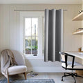 ChrisDowa Grommet Blackout Curtains for Bedroom - Thermal Insulated Room Darkening Curtains for Living Room (1 Panel Set, Light Grey, 42W x 63L)