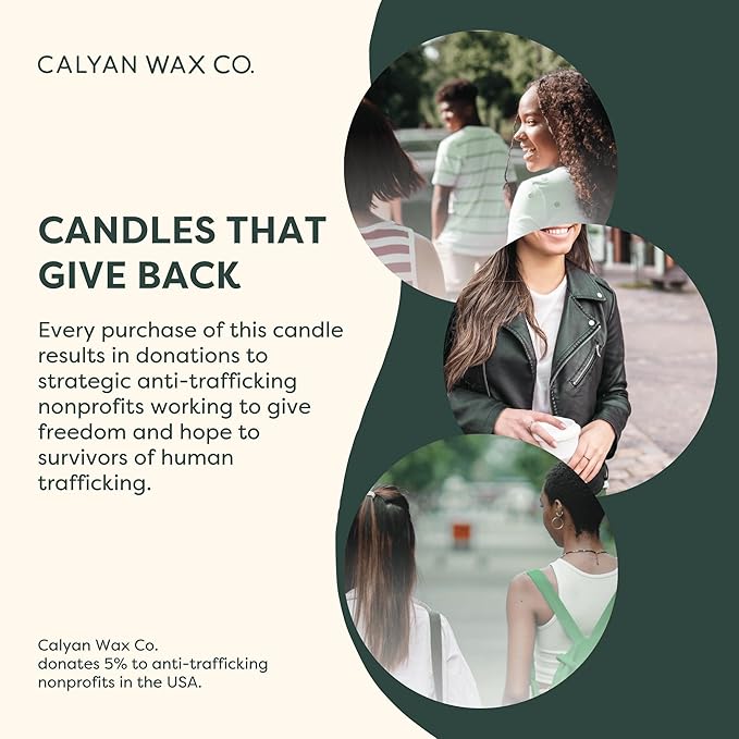 Calyan Wax Co. Mahogany & Cashmere 3 Wick Scented Candle - 43 Hour Burn - Luxury 3 Wick Soy Candles - Non Toxic Soy Wax Candles - Long Lasting Large Glass Jar Candle for Home - 14.9oz
