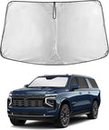 EcoNour Windshield Sunshade for Chevrolet Suburban 2021–2025 | Custom Fit Front Window Sun Shade | Blocks Harmful UV Rays & Reduces Heat | Foldable Sun Visor with Storage Pouch