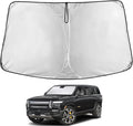 EcoNour Windshield Sun Shade Compatible for Rivian R1S 2022–2026 | Custom Fit Front Window Sunshade | Foldable Heat & UV Reflective Sun Visor | Interior Protection Accessory