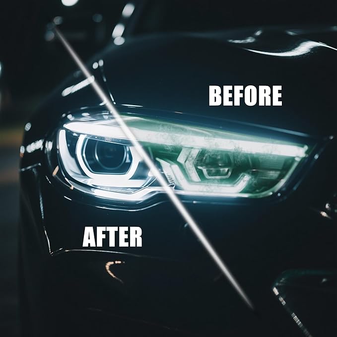 ZMHUM Headlight Restoration Kit - Removes Oxidation & Yellowing for Safer Night Driving Perfect for Drivers Everyday Car - Care Great 180ml Spray（6oz）