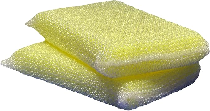 Elite HD (Heavy Duty) All Purpose Cleaning Pad, 2 Pack, Non Scratch, Dish Sponge, Scrubber, Made in USA. Large Thick Sponge for Household and Industrial Use. Sized to Grip for Heavy Scrubbing.