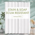 AmazerBath Shower Curtain Liner, 72x72 Plastic White Shower Curtain Liner, Cute Waterproof PEVA Shower Curtains, Lightweight Shower Curtains for Bathroom with Magnets and 12 Grommet Holes