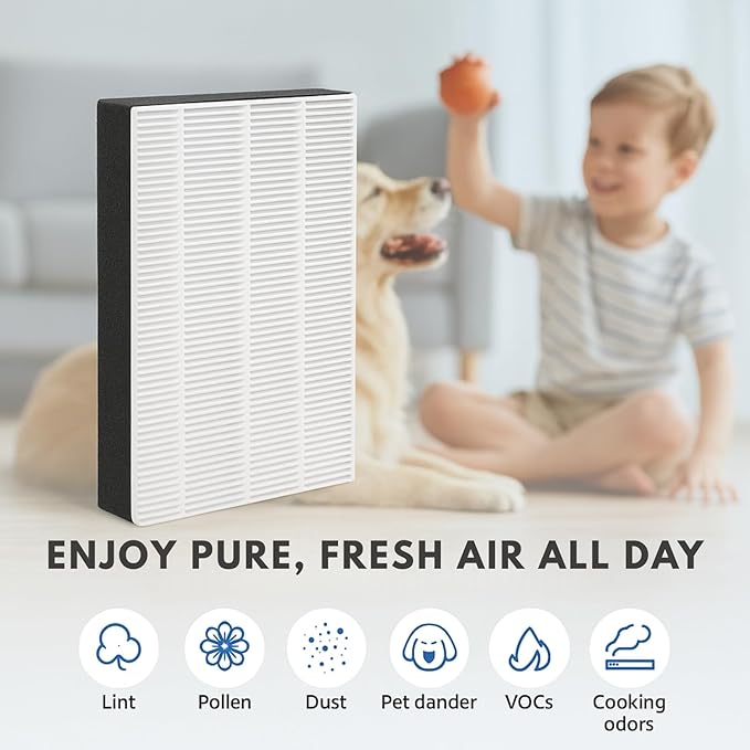 Nispira F1 C01 T02 HEPA Replacement Filter for 3M Filtrete Room Air Purifier FAP-C01-F1, FAP-T02-F1, FAP-C01BA-G1, FAP-T02WA-G1, FAP-ST02W, FAP-ST02N. 12 in. x 6.75 in. Part FAPF-F1-A. 6 Pack