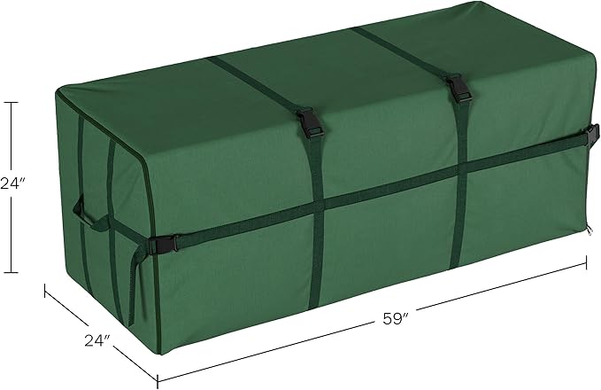 Christmas Tree Storage Bag - Storage Bags for 9FT Disassembled Artificial Trees, Seasonal Decor, Packing, Moving, and Home Organizer by Elf Stor (Green)