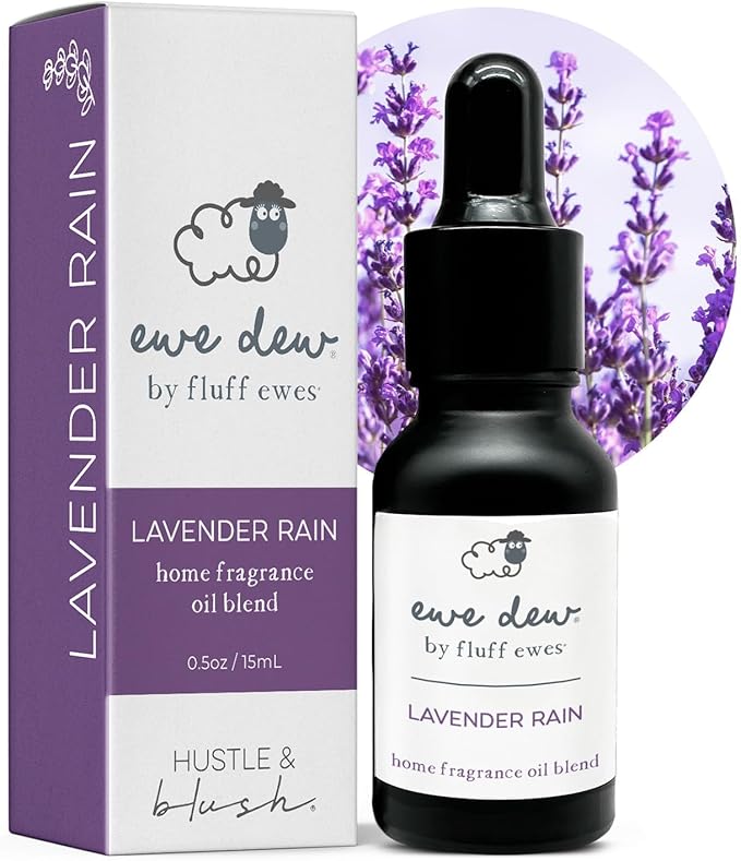 Hustle & Blush Essential Oils Blend for Dryer Balls, 15ml Lavender Rain, Natural Laundry Fragrance, Long-Lasting Fresh Scent, Ideal for Diffusers, Candle Making Holiday Gifts, Multi-Use for Home & DIY