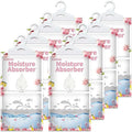 Ksend Moisture Absorbers 8 Packs - 9.8 oz Dehumidifier Bags, Portable Moisture Hanging Bags for Closet, Bathroom and Kitchen, Lemon Rose Scent, 11.8" x 6.3"
