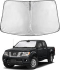 EcoNour Custom Windshield Sun Shade for Nissan Frontier 2006–2021 | Pickup Truck Front Window Heat & UV Shield | Foldable Multi-Layer Sun Cover