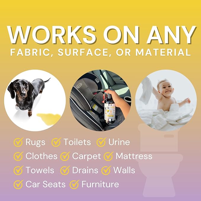 The Stink Solution Urine Odor Eliminator Spray Completely Removes Cat Urine, Dog Pee, & Human Urine Odor from Carpet, Mattress, Floors, Grass, Outdoor Turf, etc. - 1 16 oz, 1 4 oz (WeeWee Fresh)