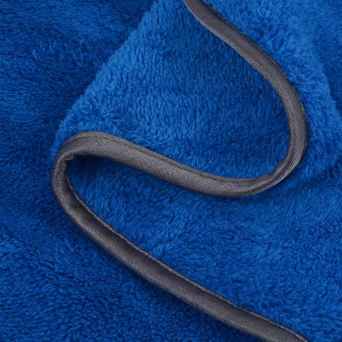 SINLAND Microfiber Car Drying Towels Ultra Absorbent,No Streaks,Scratches, or Water Spots,Wash Cleaning Auto Detailing Towels 380gsm 16inch x 24inch 6Pack Blue