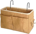 Bedside Caddy Bedside Hanging Storage Basket Multi-Function Organizer Caddy for Bunk and Hospital Beds Dorm Rooms Bed Rails, Can be Placed Glasses Books Mobile Phones（Dark khaki）