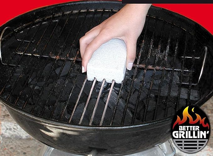Better Grillin Scrubbin Stone Grill Cleaner-Scouring Brick/Barbecue Grill Brush/Barbecue Cleaner for BBQ, Griddle, 3pk