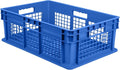 Hudson Exchange 24 x 16 x 8" Mesh Straight Wall Handled Storage Container Tote, Blue