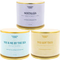 Companion Candles Pet Safe Wood Wick Candles - Sea Salt & Neroli, Citrus & Tropical Fruits, Amber & Florals, Coconut Soy Wax, 50+ Hr Burn, Non-Toxic, Women-Owned, Made in USA (11.8oz., Pack of 3)