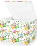 senya Easter Storage Baskets Collapsible Storage Bins with Lids, Easter Bunny Eggs in Grass Flowers Storage Boxes Clothes Baskets for Organizing B06D22020 Pattern 2 One Size