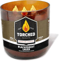 Torched Beer Scented Candles | Natural Soy Wax Candle | Blackforest Lager Scent 28 oz | Makes a Great Gift for Men, Beer Lovers, and Collectors | Bar Man-Cave Decor and Accessories